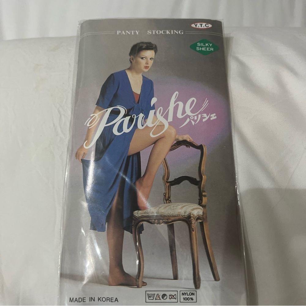 Vintage parishe Off Black Panty Stocking